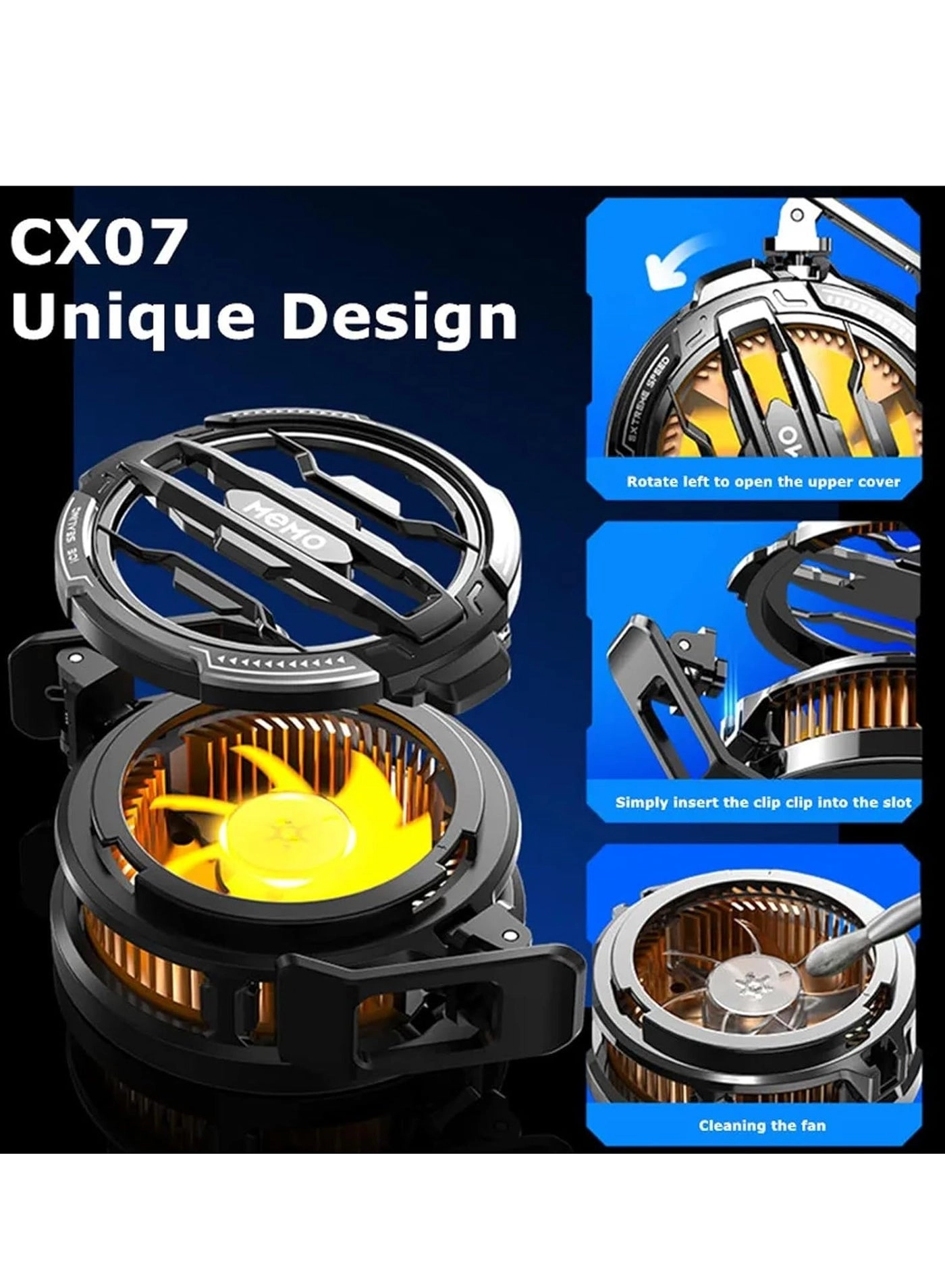 CX07 - 2.83-3.66 inches Black+RGB