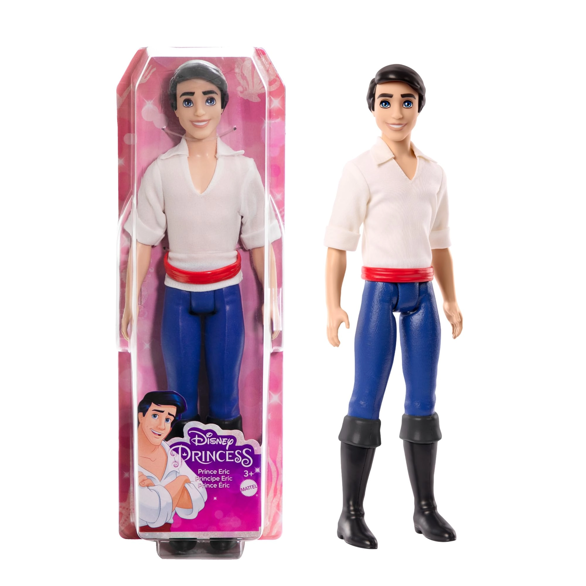 Mattel Prince Eric Fashion Doll - poseable molded hair Ages 3+
