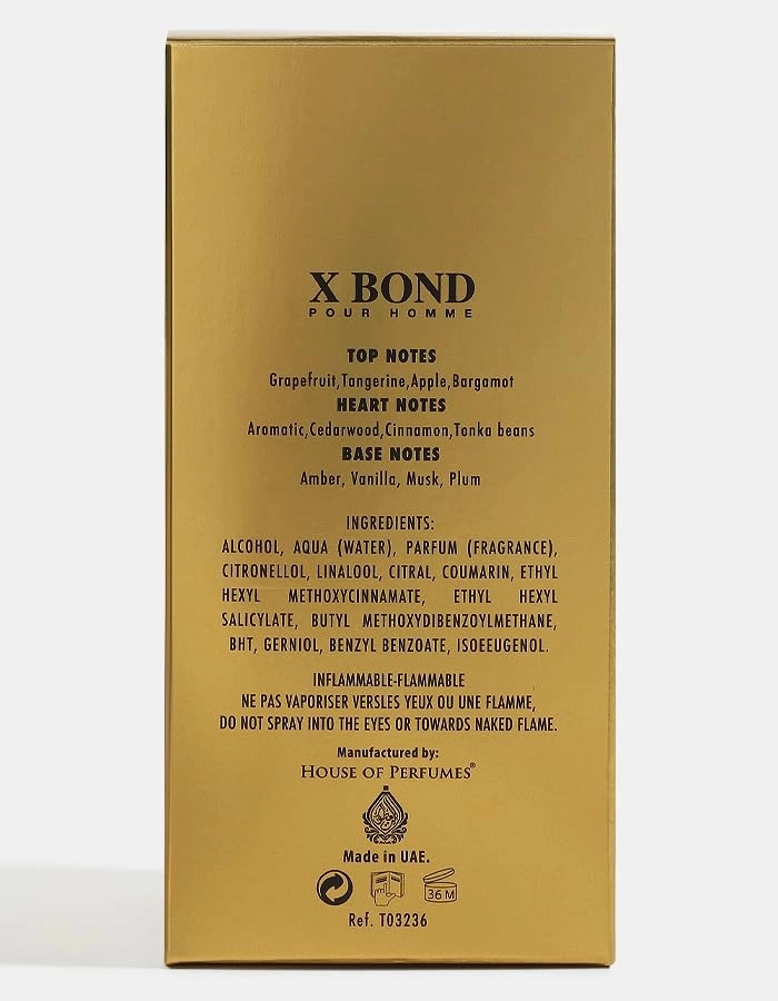X Bond Bottled Gold Eau de Parfum 100ml