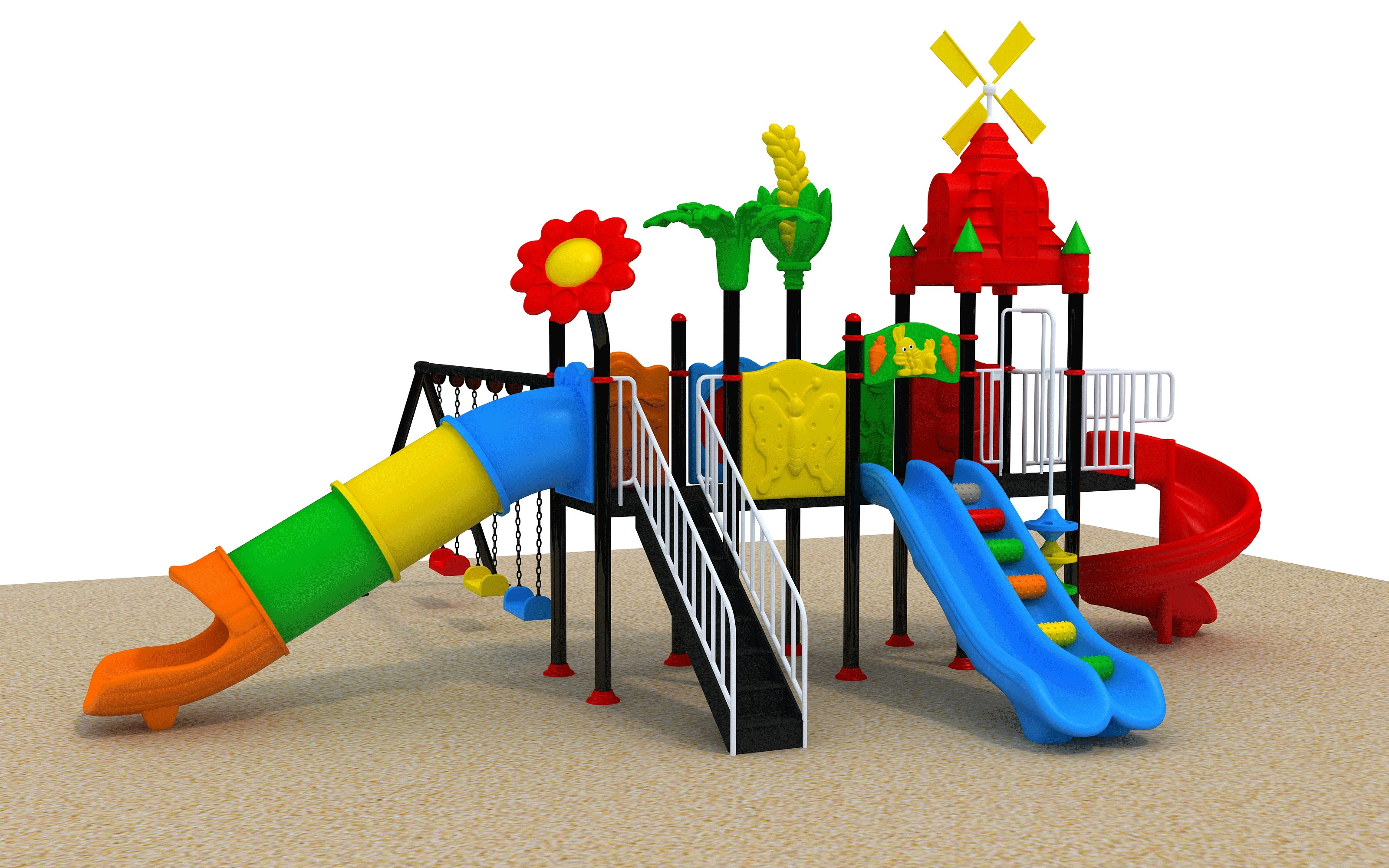 RW-12025 - 760×610×340cm Playground Set
