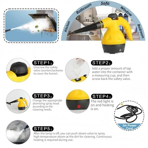 Handheld Steam Cleaner - 3Bar 500 Milliliters