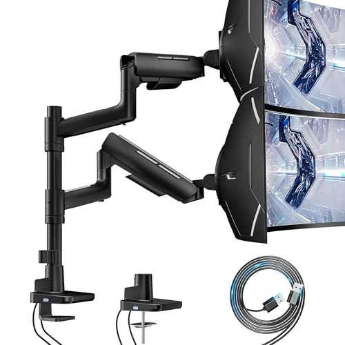 ARES WING Ultrawide Monitor Arm - 17 to 49 Inch 75/100 Vesa Mount