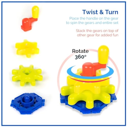 Make & Spin Gears - 5 - 10 months 40 pieces