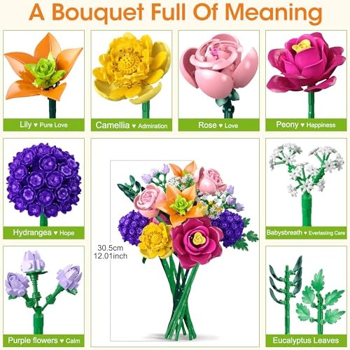 Flower Building Blocks Set - 933 pcs