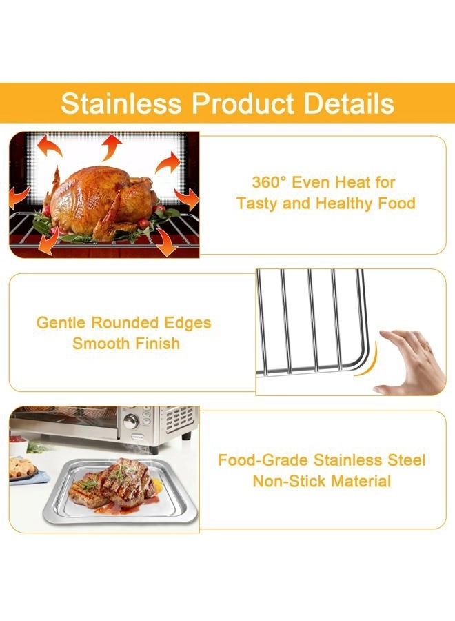 Air Fryer Grill Pan - 12''×10'' + Air Fryer Wire Rack - 12.4''×10''