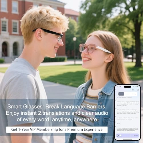 AI Smart Glasses - Translation Black frame