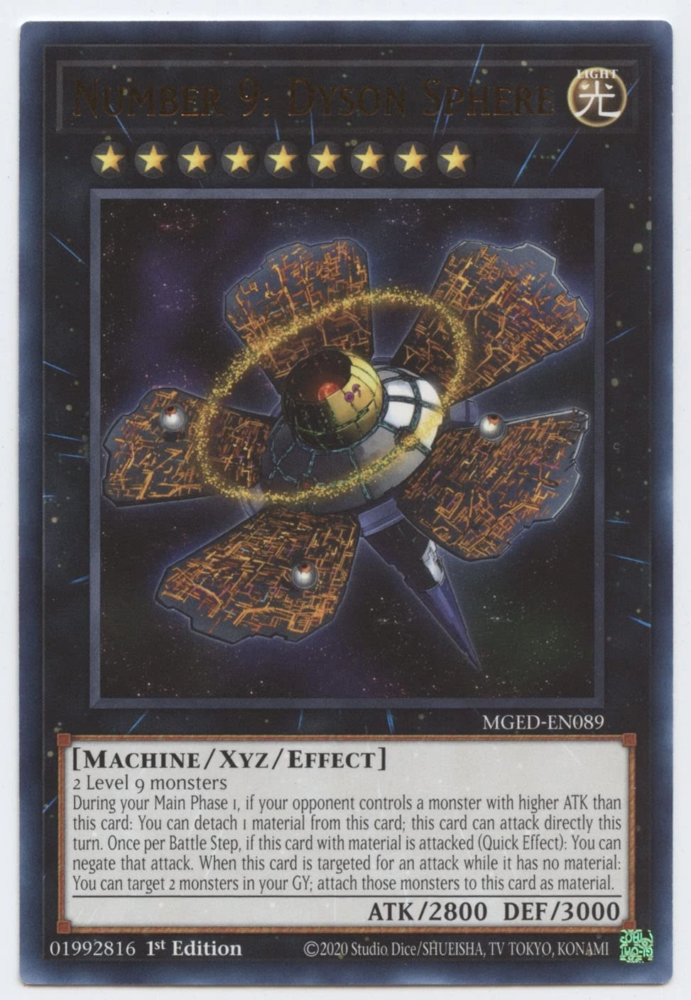 Yu-Gi-Oh! Number 9: Dyson Sphere - MGED-EN089 - 1st Edition