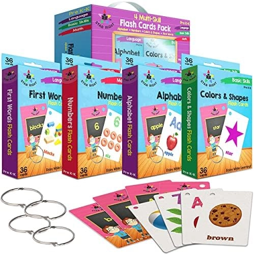 Star Right Flash Cards - Pre K - K 4 pieces