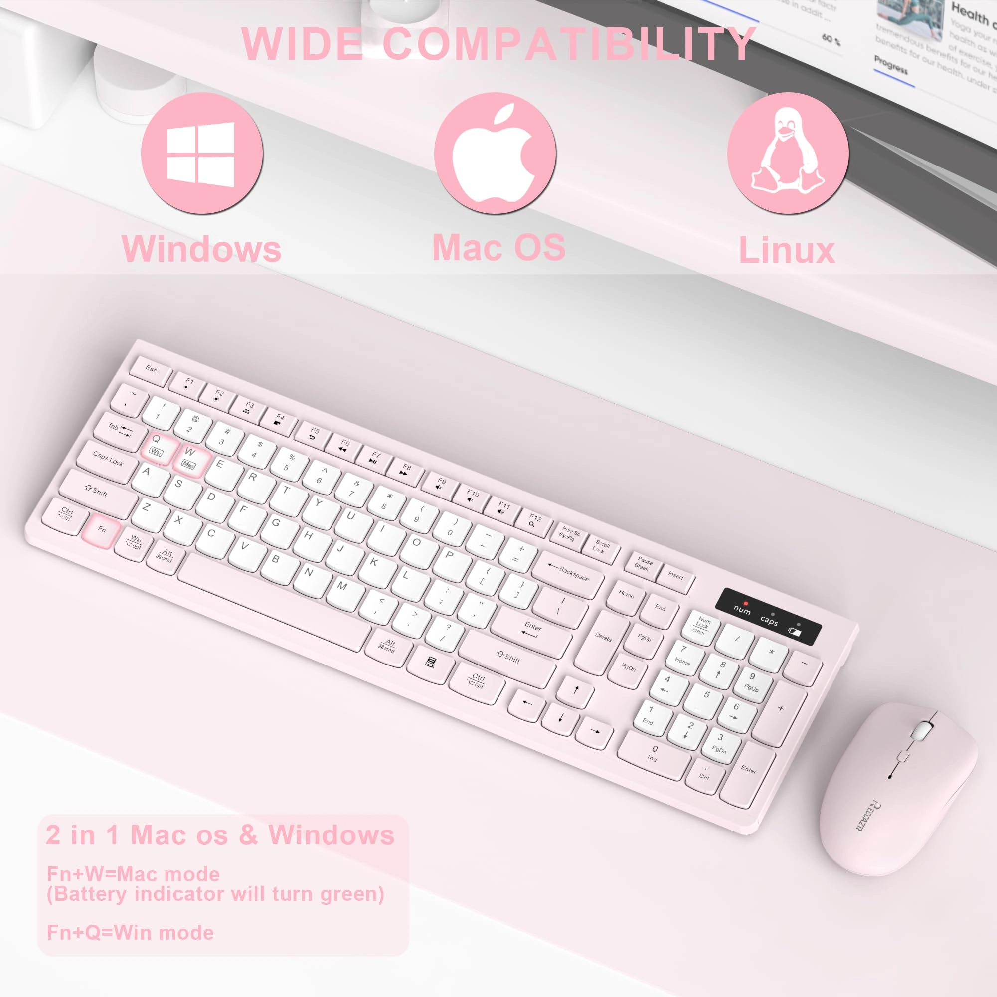 Ergonomic Wireless Keyboard - Wired