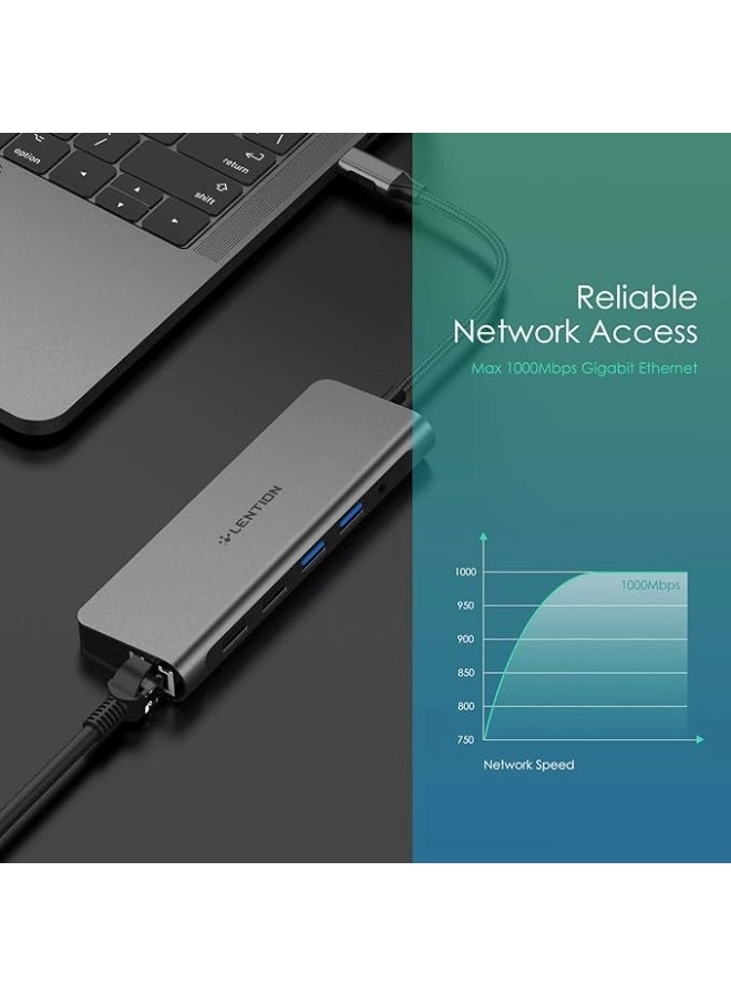 USB C Hub - 4K HDMI SD 3.0 Gigabit Ethernet