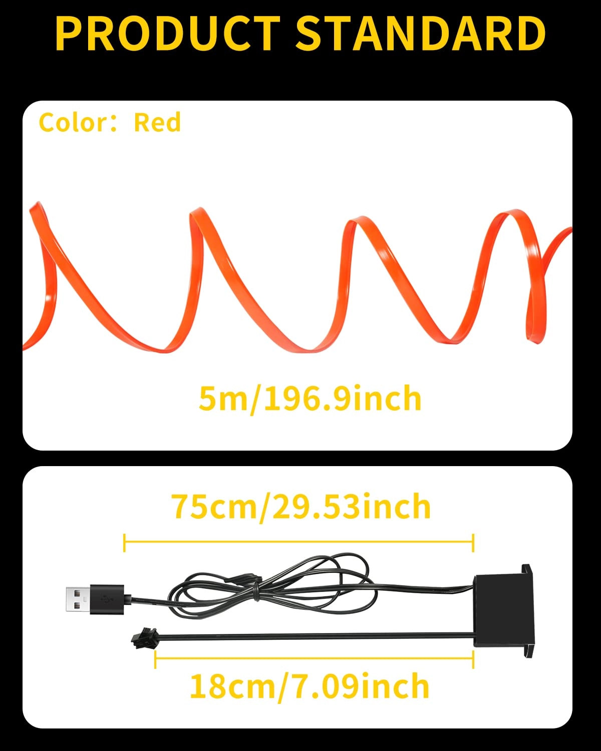 El Wire Lights - 5M/16FT