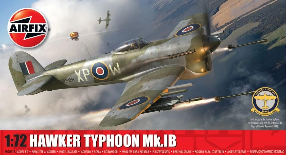 Hornby Hobbies Hawker Typhoon Mk.IB Model Kit (A02041B) - 1:72