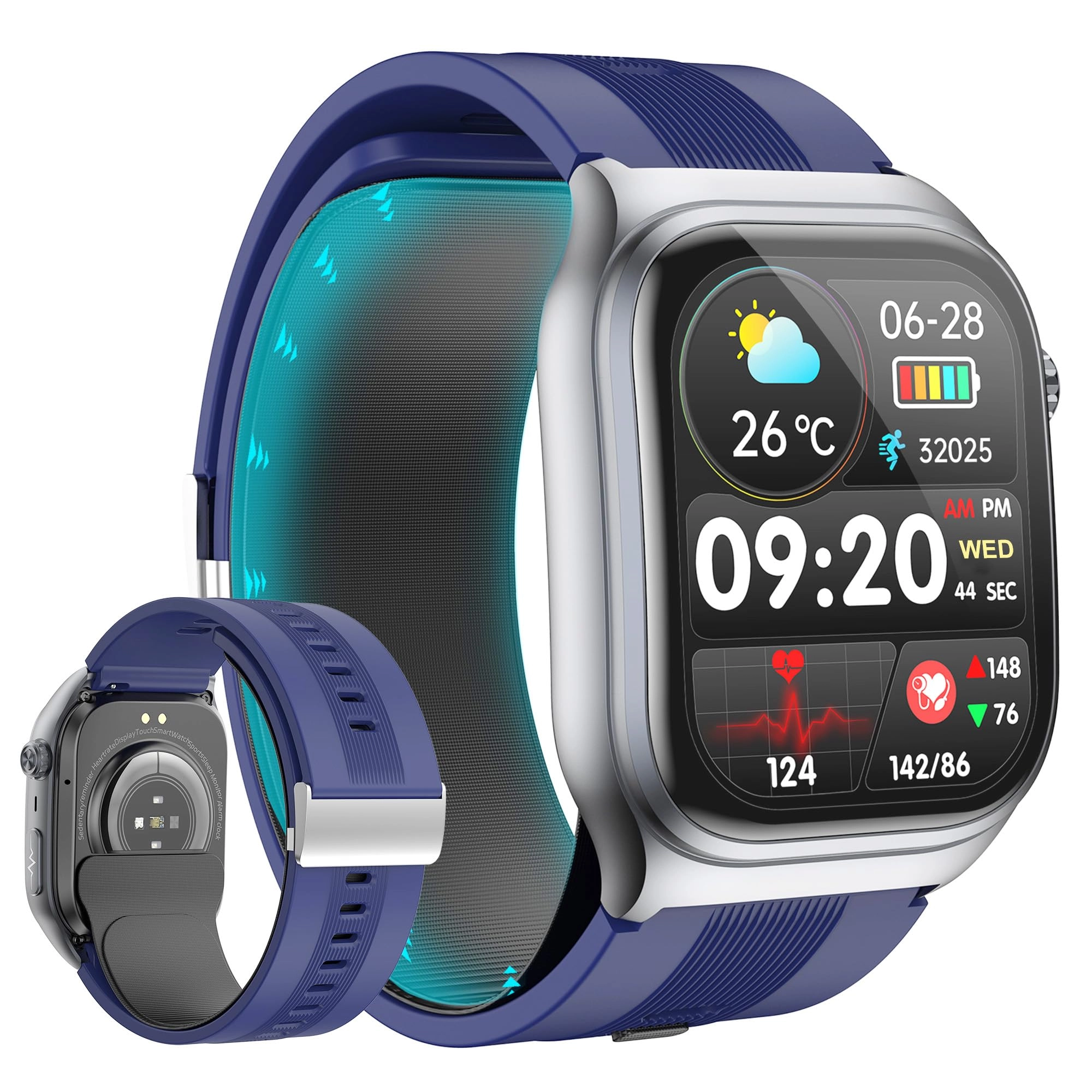 Yowow BIT Blood Pressure Smart Watch - 2.06" AMOLED 530mAh