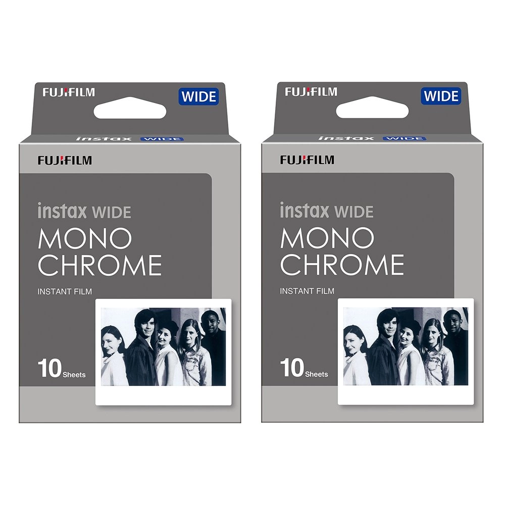 Fujifilm Instax Mini Film Twin Pack INSTAX WIDE MONOCHROME WW 1 - 2-pack Bundle