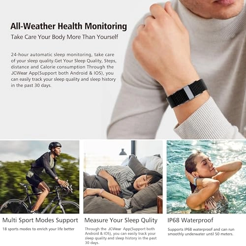 Smart Bracelet - Pink Gold IP68 Waterproof