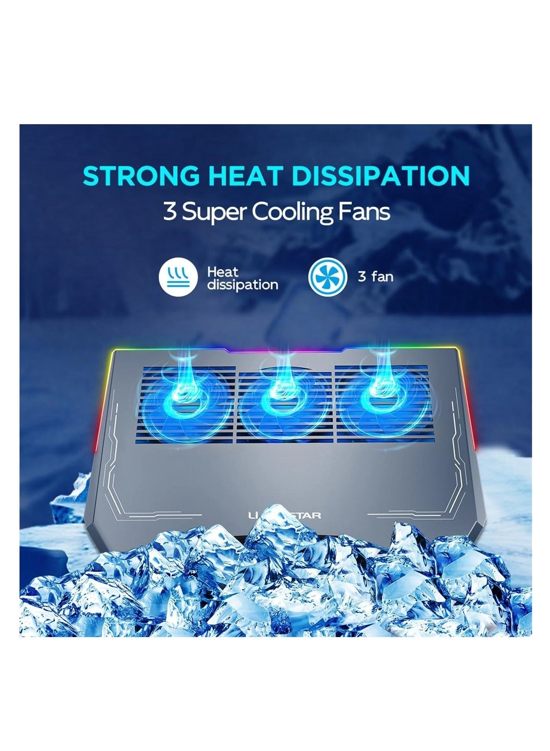 Laptop Cooling Pad - 3 10”-15”