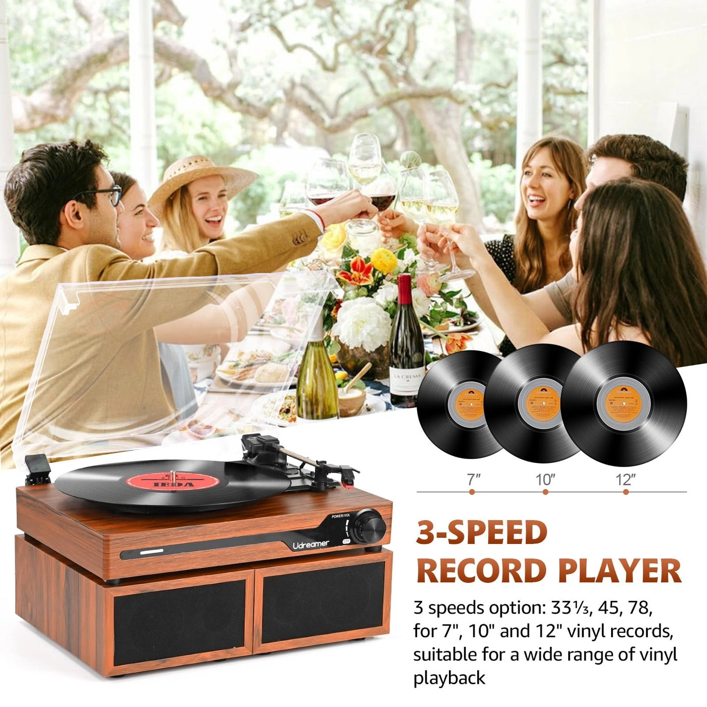 Vinyl Record Player - belt-driven