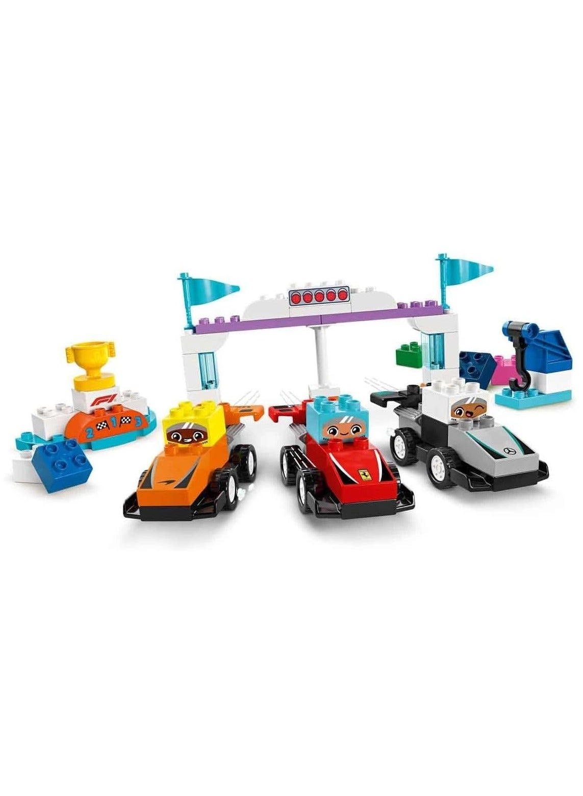 DUPLO Town F1 Team Race Cars & Drivers - 2 Plus Year multicolor