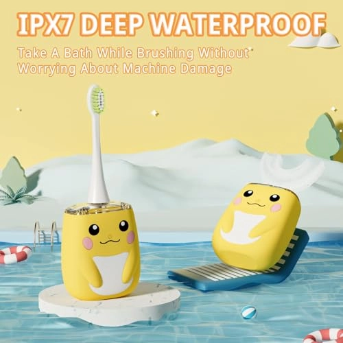 Kids Electric Toothbrushes u Shaped - Rechargeable 2 Mins Timer 6 Modes