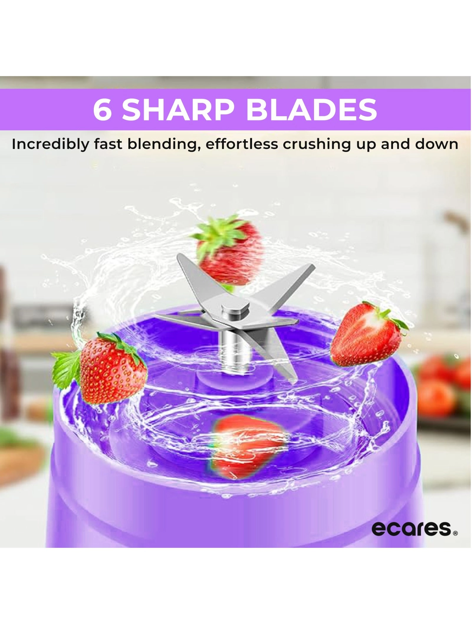 NG-01 - Portable USB Mini Blender Six Blades Lightweight