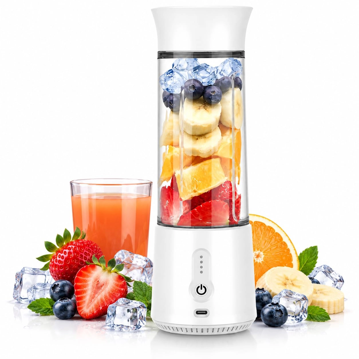 XVersion Portable Blender - USB Rechargeable Double-Click Safety