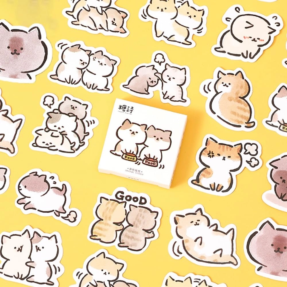 Cute Cat Stickers - 45pcs