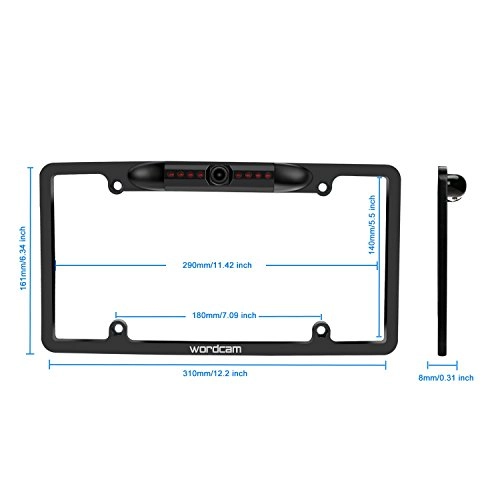 License Plate Frame Rear View Backup Camera - Night vision