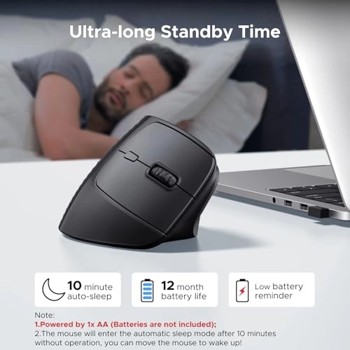 Vertical Ergonomic Mouse - Wireless