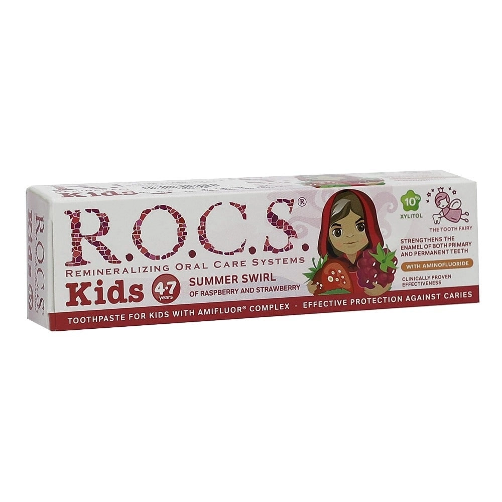 R.O.C.S. Kids Summer Swirl Olaflur Toothpaste 4-7 35ml