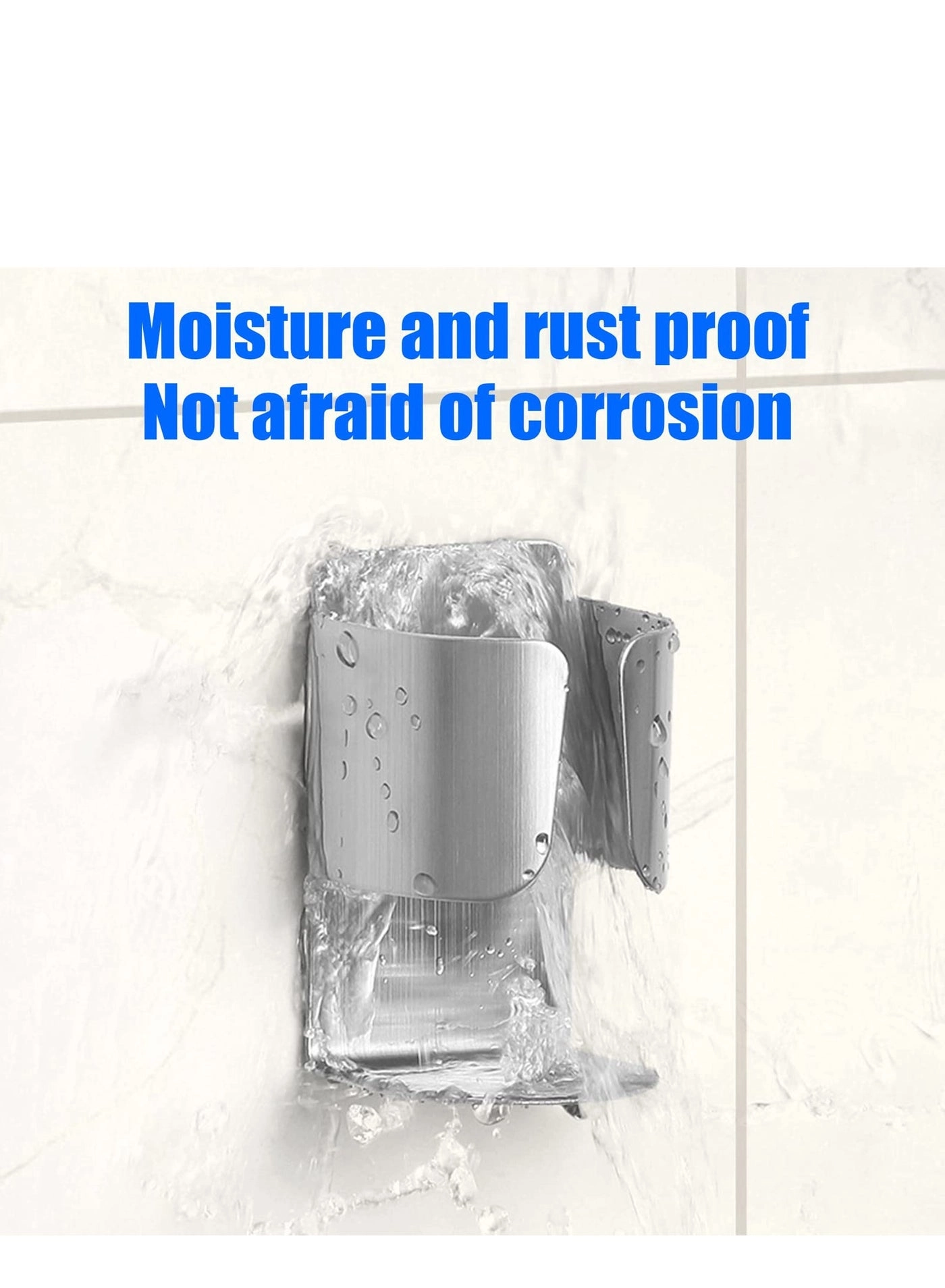 Stainless Steel Toothbrush Holder - 2 Pack Self Adhesive Wall Mounted Silver