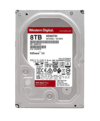 WD Red Plus 3.5" 7200rpm 256MB SATA 6Gb/s (WD80EFBX) - 8TB