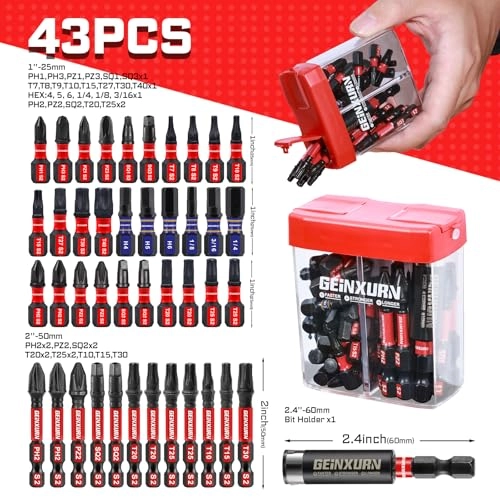 Impact Screwdriver Bits Set - 43Pieces 23660mm