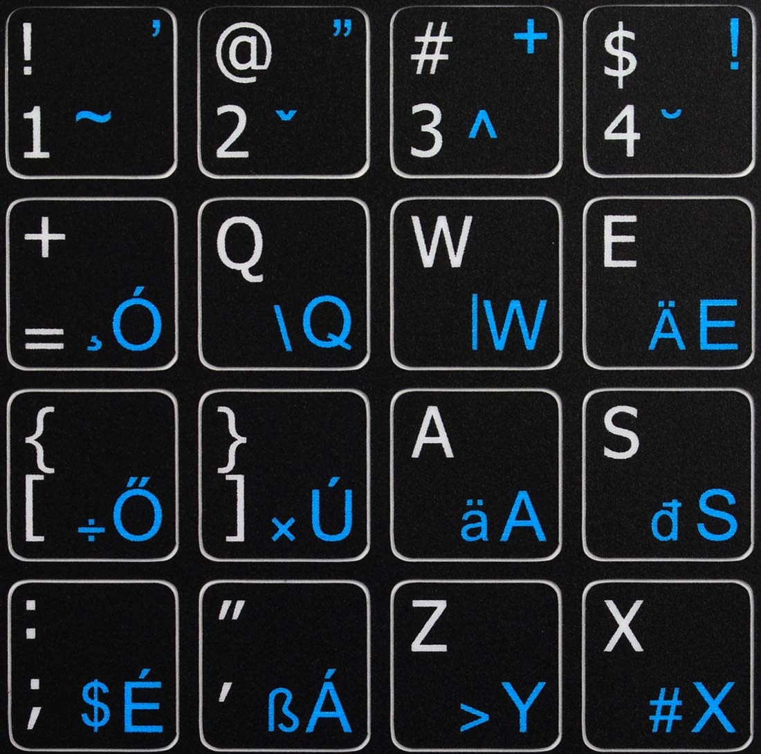 Royal Galaxy Ltd. Hungarian - English Keyboard Labels