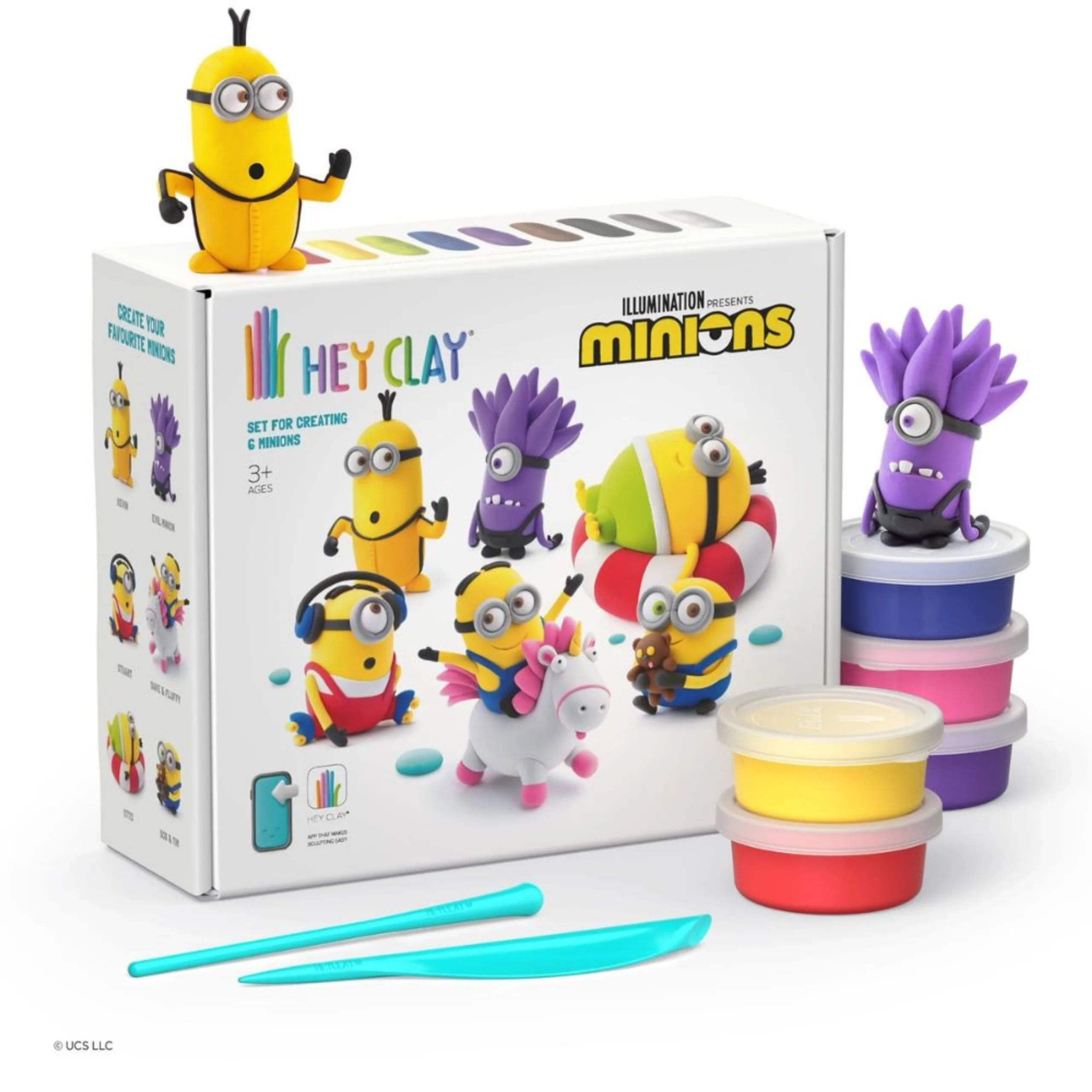 MINIONS Colourful modelling air-dry clay - 3+ years 15 pcs