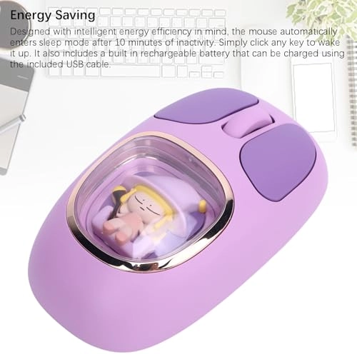Adorable Doll Design Wireless Mouse - 2.4G Bluetooth 5.0 3.0