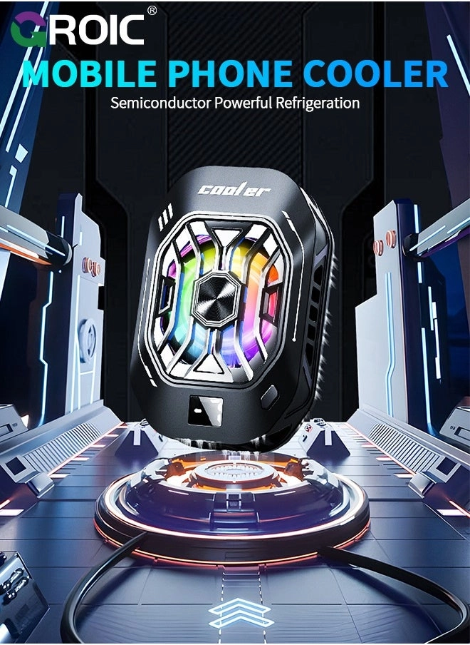 Phone Cooler - 3 Cooling Modes RGB Lights