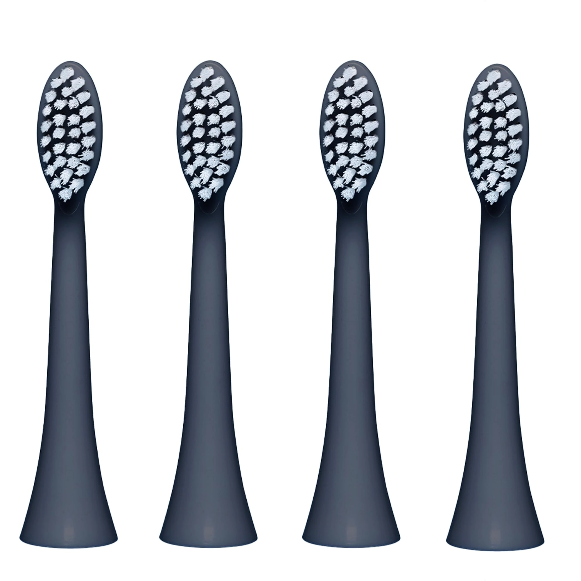 Smyle Replacement Toothbrush Heads - Pack of 4 Soft Bristles Black