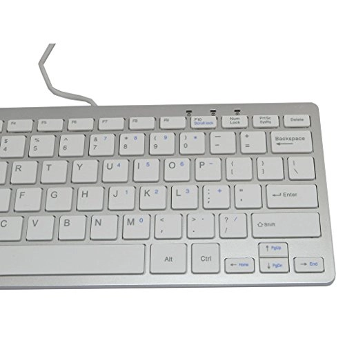 78 Key USB Wired Slim Mini Thin Compact Keyboard - QWERTY Wired