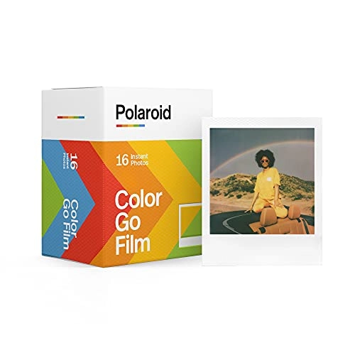 GO Camera - White + Accessory Bundle - Transparent Hanging Album + GO Color Film Double Pack - 5 x Double Pack