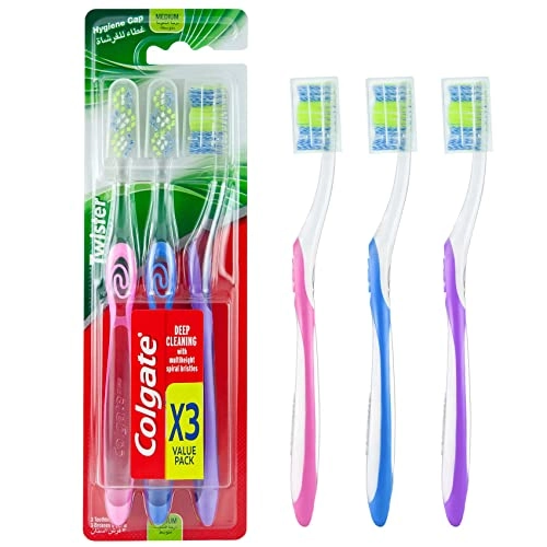 Twister Deep Cleaning Manual Toothbrush 3-Piece Pack