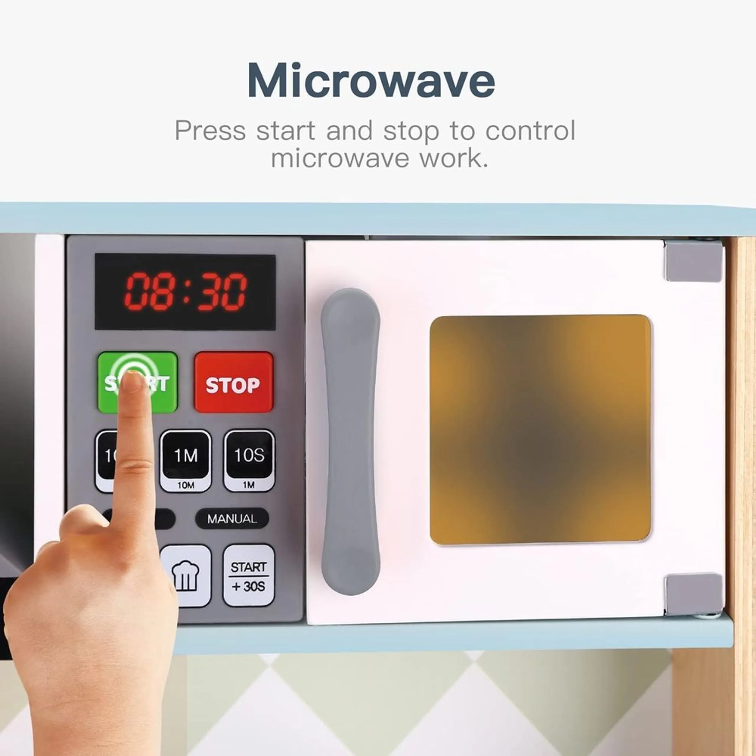 Mini Kitchen Playset - Wooden 10 pcs (46169695-TH870)