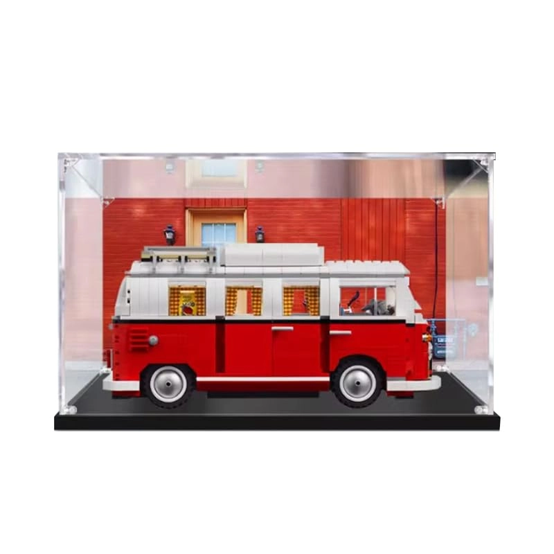 HCAEIOFJ Clear Acrylic Display Case for Lego Creator 10220 - 36x18x18cm Black Bottom