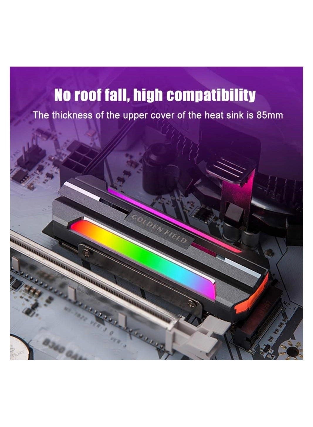 M.2 2280 Heatsink - 5V ARGB Thermal Pad