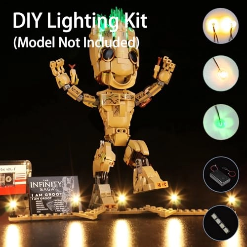 LED Lighting Kit for LEGO I am Groot 76217 - Plastic