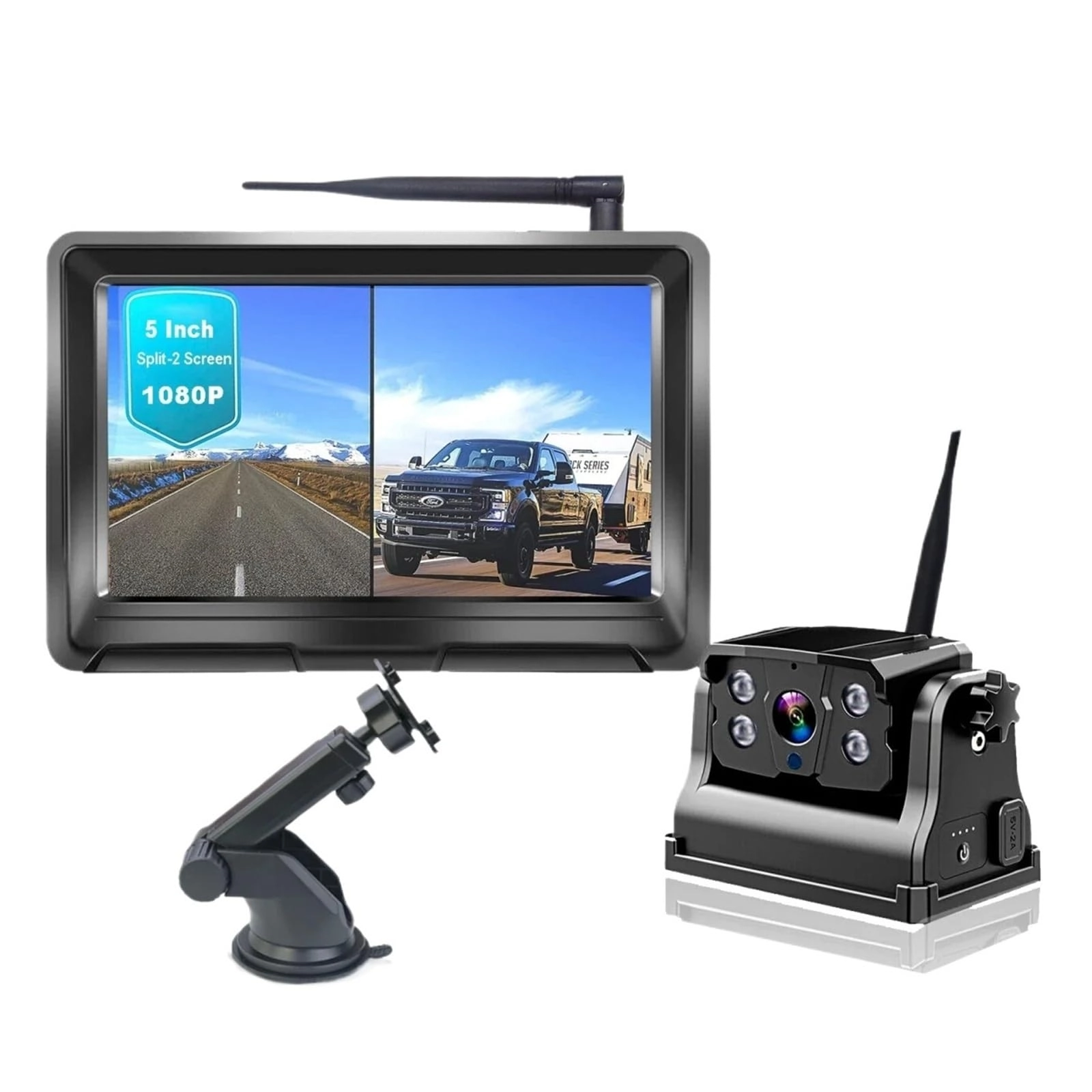 Digital Wireless Solar Backup Camera - Night Vision Wireless 1080P