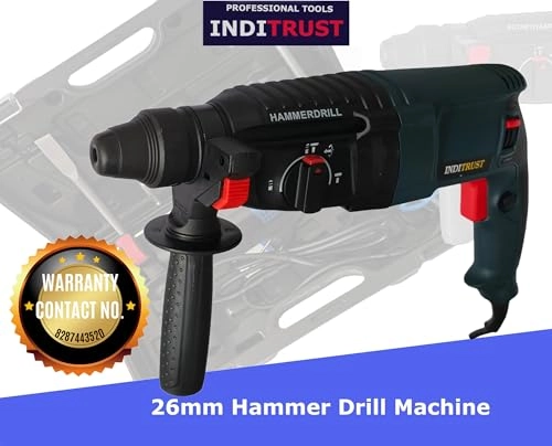 Electric Hammer Reversible Drill - 1250W 26mm 3Pc SDS Bit