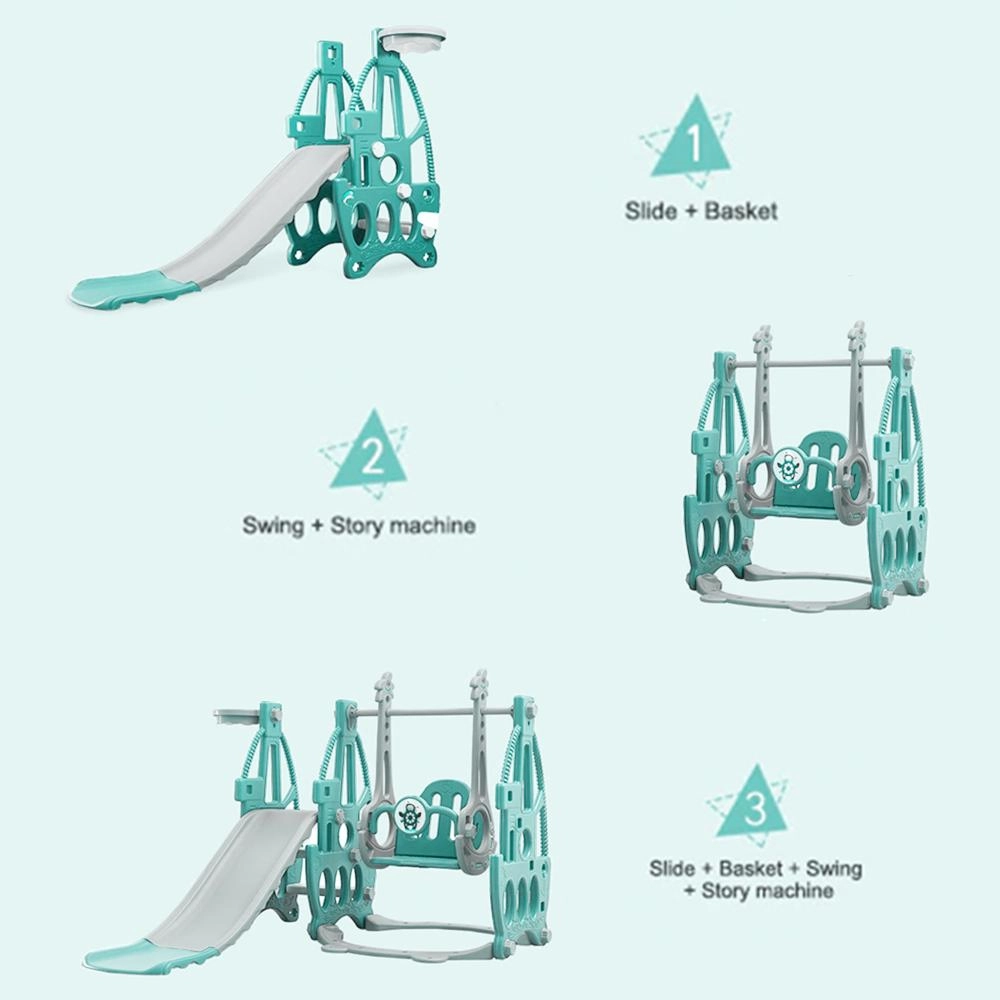 3 In 1 Swing With Slide - Pink 1-6 years