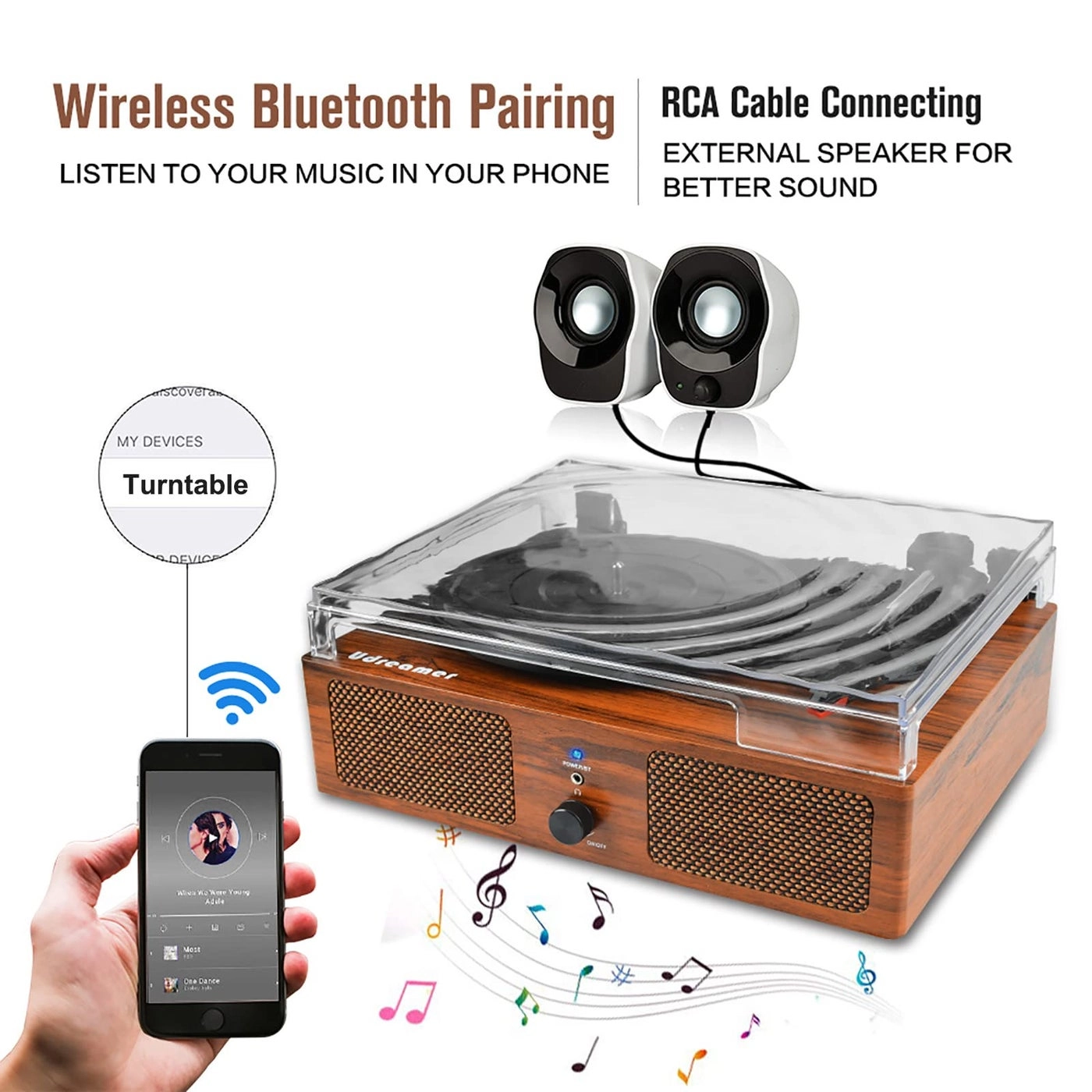 Vinyl Record Player - belt-driven