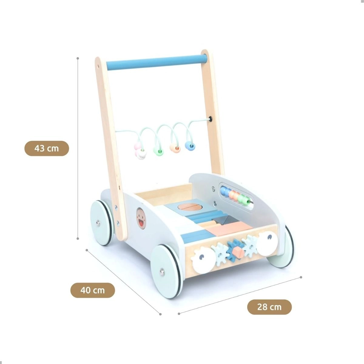 Enzo Wooden Baby Walker - 5-in-1 Activity Center