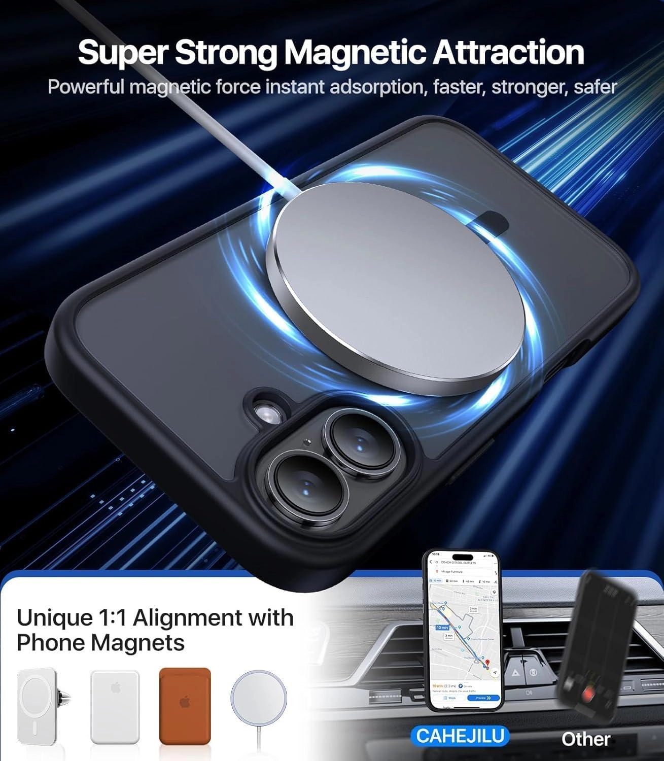 Magnetic Phone Case with MagSafe for iPhone 16 Pro